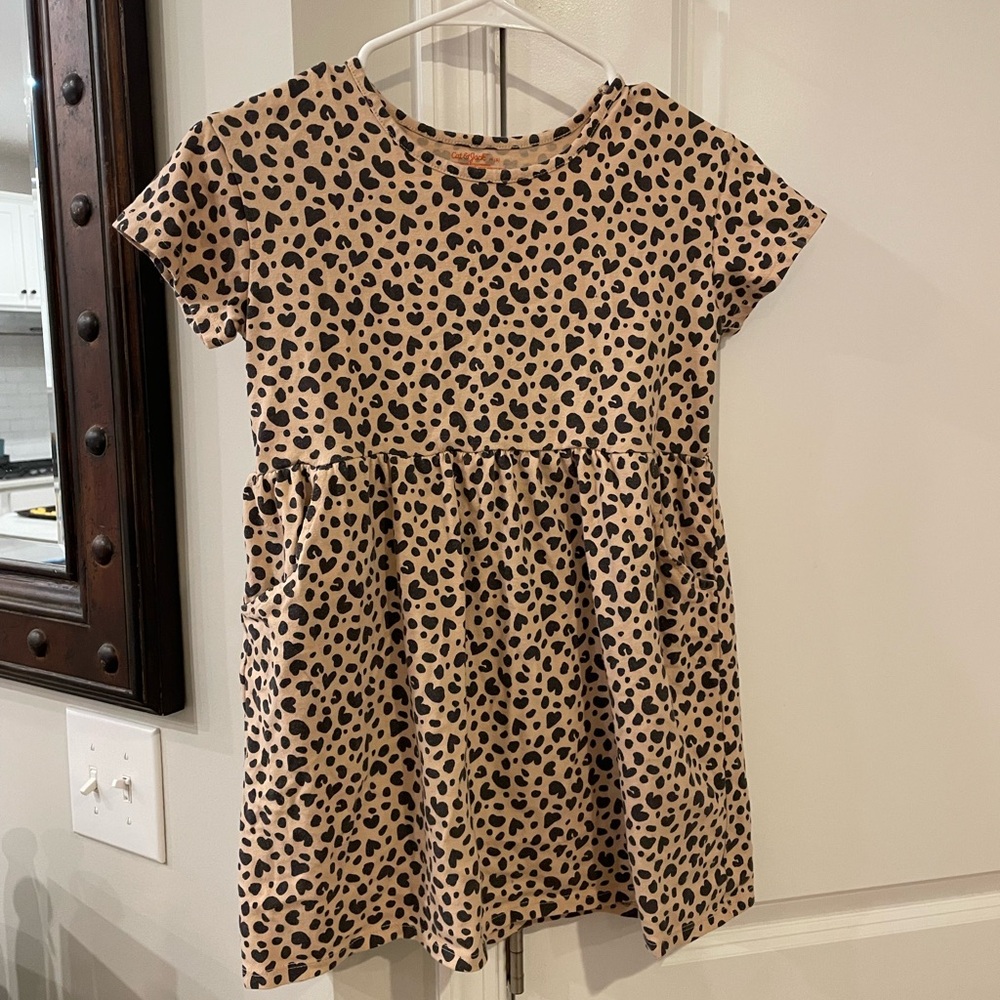 Girls leopard dress